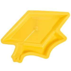   Express Yellow Mortarboard Graduation Plastic Tray 