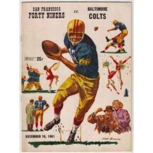  Baltimore Colts Vs. San Francisco 49ers 1961 Program 