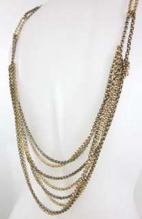 NEW NUGAARD DESIGNS Gold Brass Link Draped Necklace  