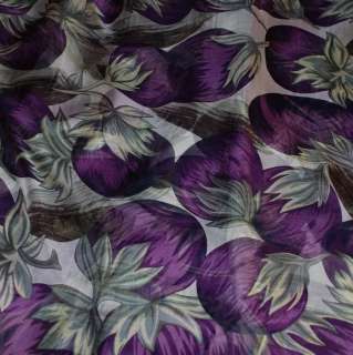 100% silk chiffon fabric by YD  vergitable pattern #02  