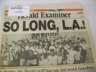 SO LONG, L.A. final issue of Herald Examiner 11 2 89  