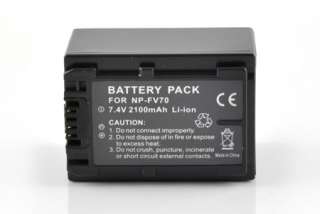Battery for Sony NP FV70 Handycam DCR SR68 HDR XR150  
