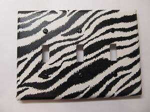 Zebra Print Light Switch and Outlet Covers Wall Plates Customize Room 