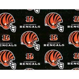   Bengals Football Cotton Fabric Print By the Yard