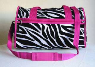 19Duffel/Tote Bag Luggage/Purse Travel Case Zebra Pink  