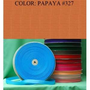  50yards SOLID POLYESTER GROSGRAIN RIBBON Papaya #327 2 1/4 