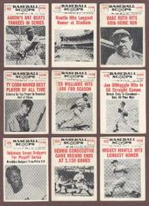 NEAR SET (59/80) 1961 Nu Card Baseball Scoops   NICE CARDS!  