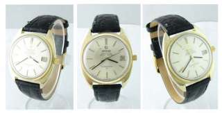 Mint 14k Gold Retro Omega Constellation Date Watch 1968  