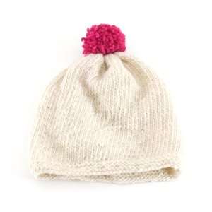  Gato Negro White with Pink Pom Beanie: Sports & Outdoors