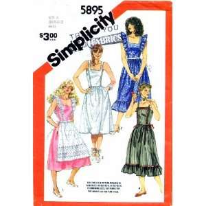 Simplicity 5895 Vintage Sewing Pattern Misses Fitted Sundress Size 8 