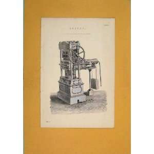  Cotton Press Baling Architectural Design Antique Print 