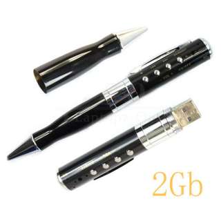Voice Recorder Pen 2GB MP3 With Headphone 128Kbps MP3  