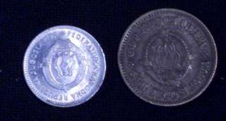 Yugoslavia Coin Set 2 1974 1953 Napa European JUGOSLAVIJA RARE Good 