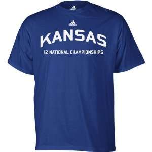  Kansas Jayhawks Adidas School of Champions Royal T shirt 