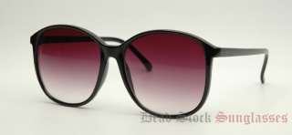 80s Vintage SKINNY ROUND WAYFARER Sunglasses   BLACK  