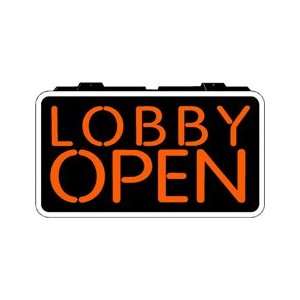  Lobby Open Backlit Sign 13 x 24: Home Improvement