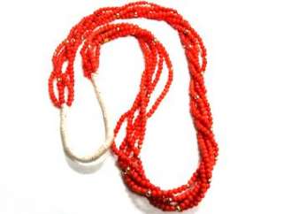 Wuanita Skeets Gorgeous Coral and 14k Beaded Necklace  