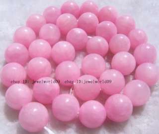 14mm Beautiful Pink Synthesis Jade Round Gemstone Beads 15