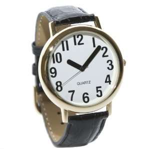  Unisex Low Vision Watch Gold Tone