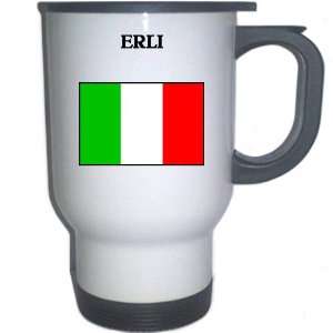 Italy (Italia)   ERLI White Stainless Steel Mug 