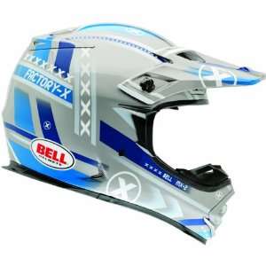 Bell Factory X Mens MX 2 Motocross Motorcycle Helmet   Blue/Grey 