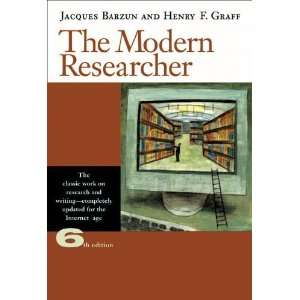  The Modern Researcher [Paperback]: Jacques Barzun: Books
