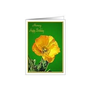  Happy Birthday Honey  Icelandic Poppy Card Health 
