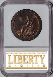 1797 Great Britain Penny   NGC MS64BN  