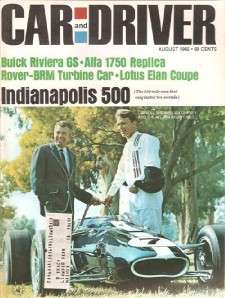 August 1966 Car and Driver Lotus Elan Coupe Indy 500 Buick Riviera 