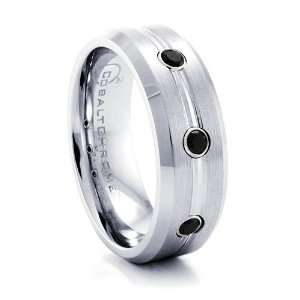  CONSTRUCT Benchmark Cobalt Chrome and Black Diamond Ring 