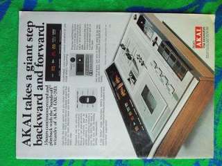   1973 AKAI STEREO CASSETTE RECORDER DOLBY GXC 75D ADRS MUSIC CAL AD