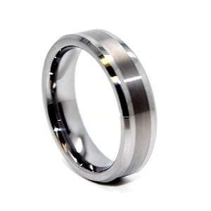   Satin Center Fashion Band Wedding Ring Engagement Band Size 9: Jewelry