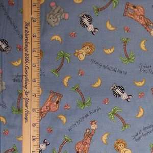   Friends Animal Jungle & Words Fabric By the Yard: Everything Else