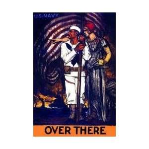  Over there   US Navy 12x18 Giclee on canvas