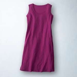  TravelSmith Womens Voyager Knit Pleated Tank Dress Magenta 
