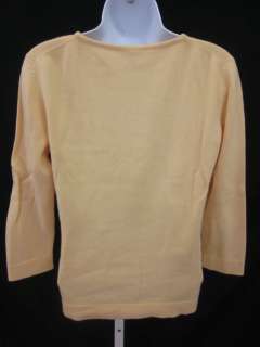 LOT 2 TAHARI Yellow Fucschia V Neck Sweaters Size M  