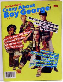 CRAZY ABOUT BOY GEORGE 1984 Magazine Rock Heroes RARE  