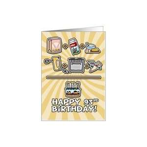  Happy Birthday   cake   93 years old Card: Toys & Games