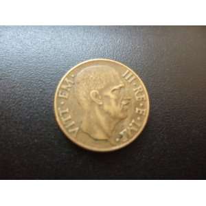  World War II Vintage Axis Coin    1942 Italian 5 Centesimi 