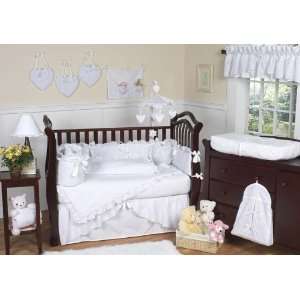    White Eyelet Baby Girl Crib Bedding Set By Jojo Designs: Baby