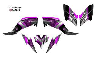 YAMAHA Raptor 2500 Atv Graphic Decal Kit 7777 Hot Pink  
