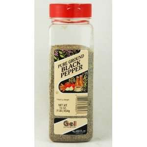 16 Oz Black Pepper Ground 6/Case Grocery & Gourmet Food