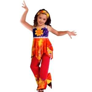  Hippie Tie Dye Costume Child Medium 8 10 Toys & Games