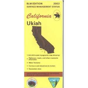  Map: Ukiah   Surface Management (9780607889321): BLM 