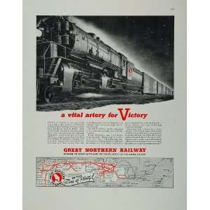  1943 Ad WW2 Great Northern Railway Train Engine Rodgers 