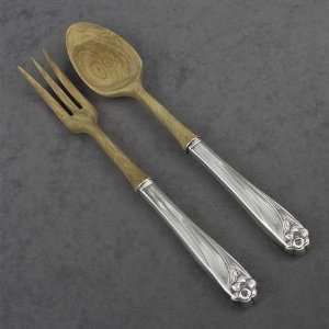   Salad Serving Fork, Olive Wood Tops/Hollow Handle: Kitchen & Dining