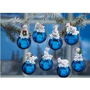  Polar Bear Christmas Ornaments 8 pc set   Bear Decor: Home 
