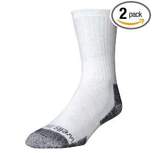  Wells Lamont 9333MN Mens Wool Crew Socks, 2 Pairs, White 