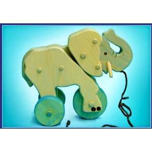  LARK Emmett Elephant Wooden Pull Toy: Toys & Games