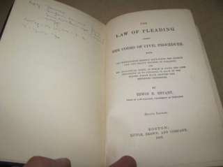 The Law Of Pleading  Civil Procedure, Edwin Bryant 1899  